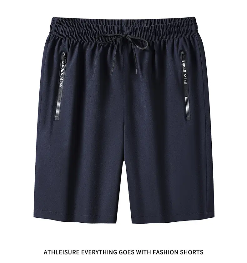 Men Black Casual Shorts with Zipper Pocket — feature 12