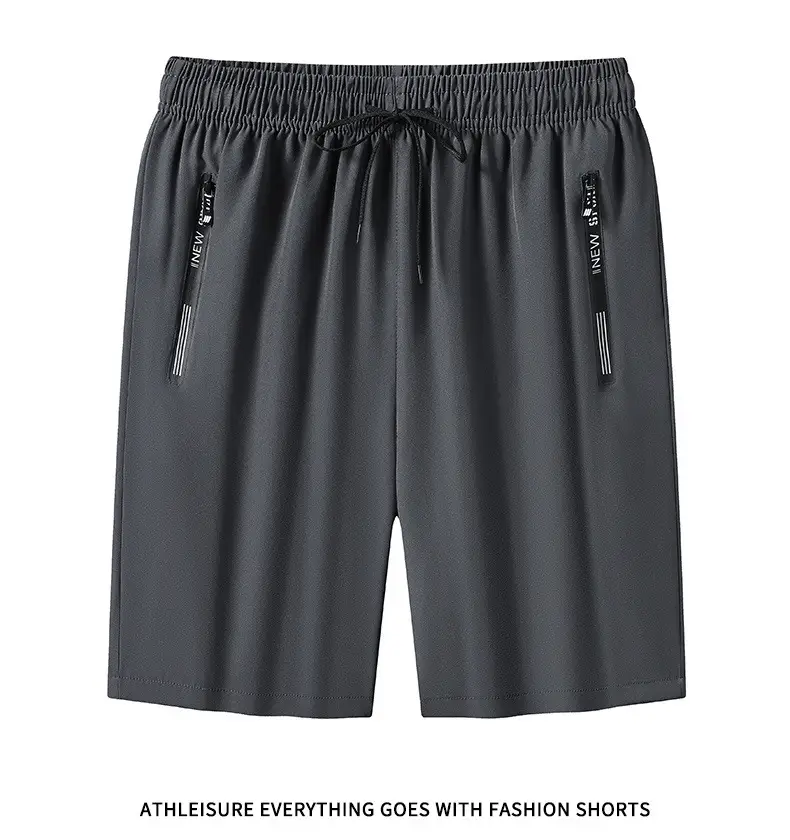 Men Black Casual Shorts with Zipper Pocket — feature 13