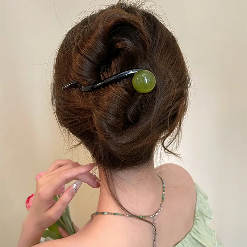 Korean-style Green Resin Hair Clip for Women — feature 2