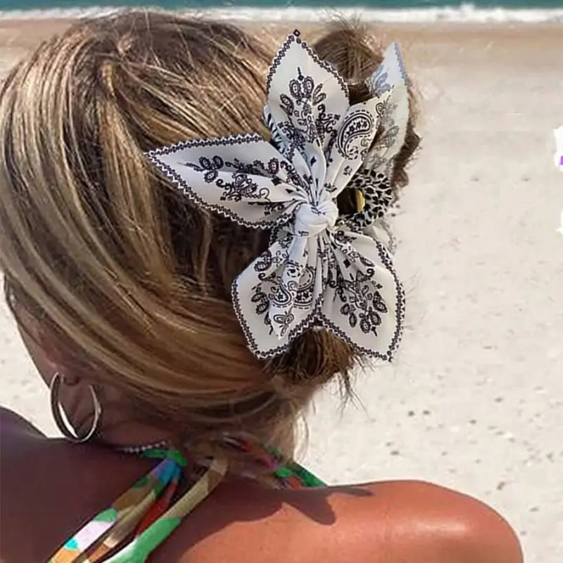 2024 Double-Sided Cashew Flower Bow Clip Hairpin