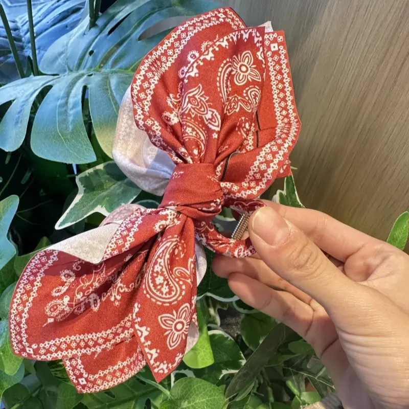 2024 Double-Sided Cashew Flower Bow Clip Hairpin