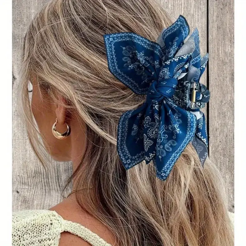 2024 Double-Sided Cashew Flower Bow Clip Hairpin