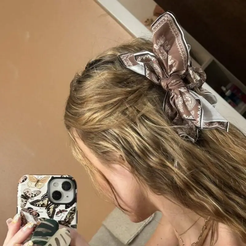 2024 Double-Sided Cashew Flower Bow Clip Hairpin
