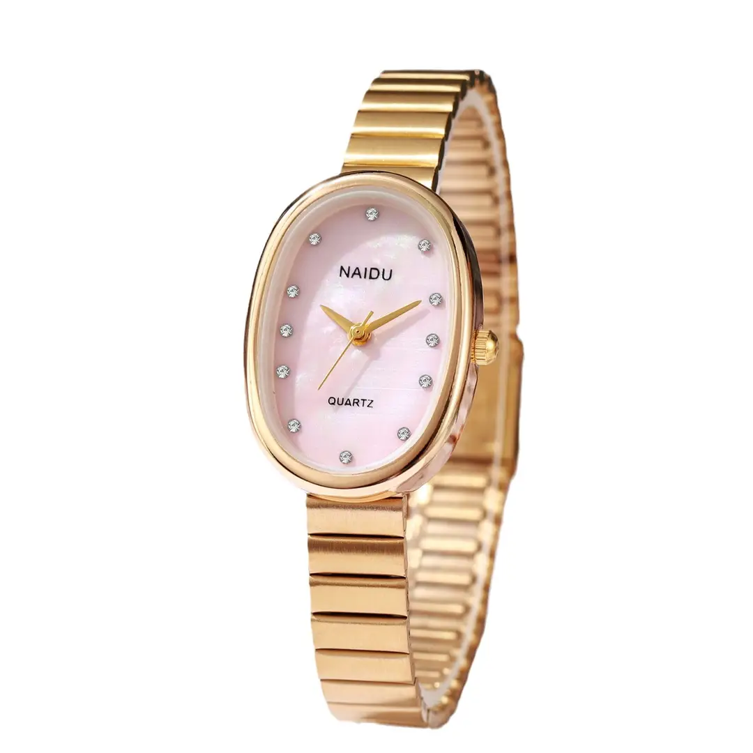 All-match Explosive Cross-border Fashion Watch Student Fashion Women's Watch Women's Temperament Bamboo Band Oval Support for Hair