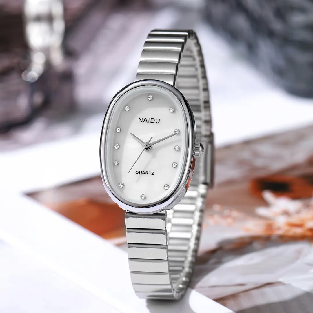 All-match Explosive Cross-border Fashion Watch Student Fashion Women's Watch Women's Temperament Bamboo Band Oval Support for Hair