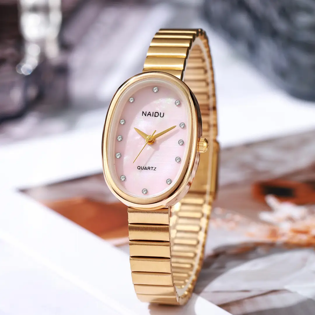 All-match Explosive Cross-border Fashion Watch Student Fashion Women's Watch Women's Temperament Bamboo Band Oval Support for Hair