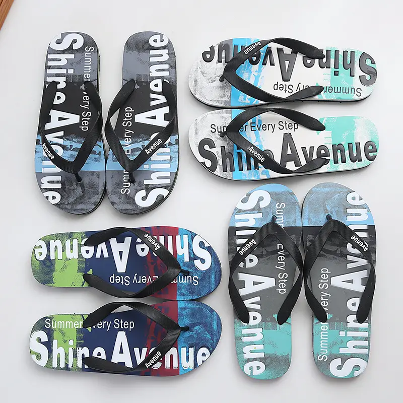 Men's Flip-Flops for Summer, Graffiti Design, Outdoor Beach Sandals, Non-Slip, Wear-Resistant, Lightweight, Trendy Style - Image 7