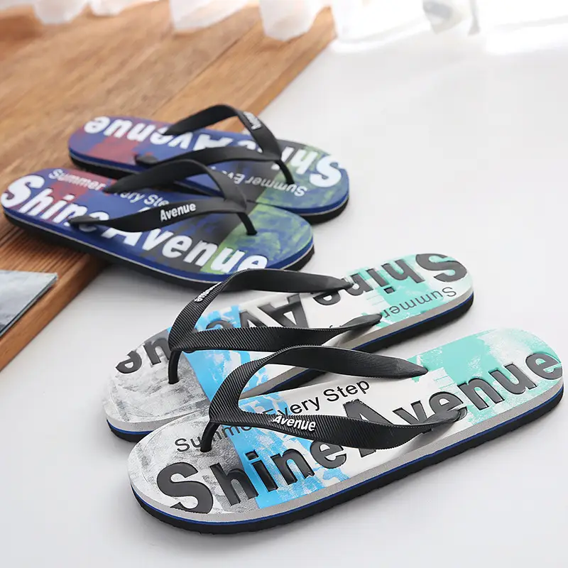 Men's Flip-Flops for Summer, Graffiti Design, Outdoor Beach Sandals, Non-Slip, Wear-Resistant, Lightweight, Trendy Style - Image 9