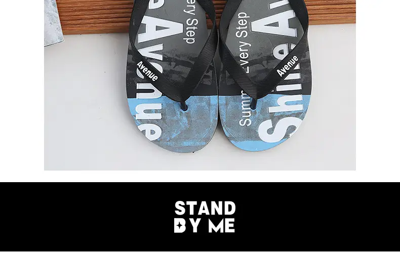 Men's Flip-Flops for Summer, Graffiti Design, Outdoor Beach Sandals, Non-Slip, Wear-Resistant, Lightweight, Trendy Style — feature 11