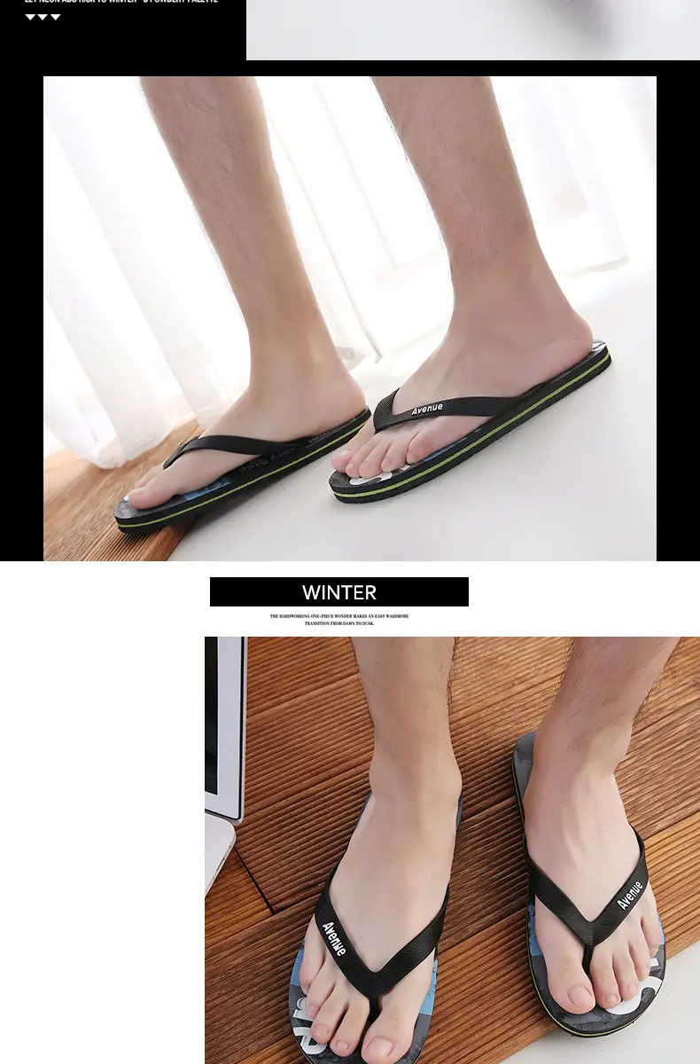Men's Flip-Flops for Summer, Graffiti Design, Outdoor Beach Sandals, Non-Slip, Wear-Resistant, Lightweight, Trendy Style — feature 13
