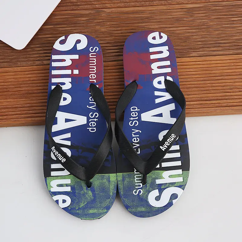 Men's Flip-Flops for Summer, Graffiti Design, Outdoor Beach Sandals, Non-Slip, Wear-Resistant, Lightweight, Trendy Style - Image 2