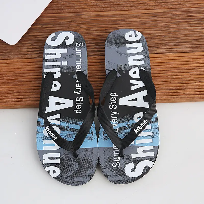 Men's Flip-Flops for Summer, Graffiti Design, Outdoor Beach Sandals, Non-Slip, Wear-Resistant, Lightweight, Trendy Style - Image 3