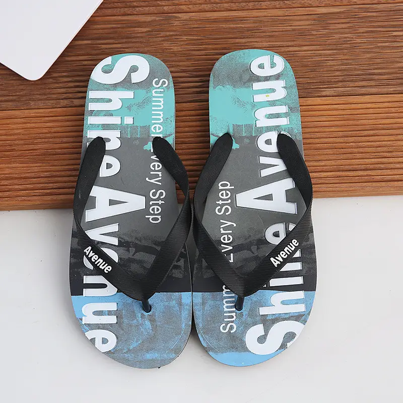 Men's Flip-Flops for Summer, Graffiti Design, Outdoor Beach Sandals, Non-Slip, Wear-Resistant, Lightweight, Trendy Style - Image 4