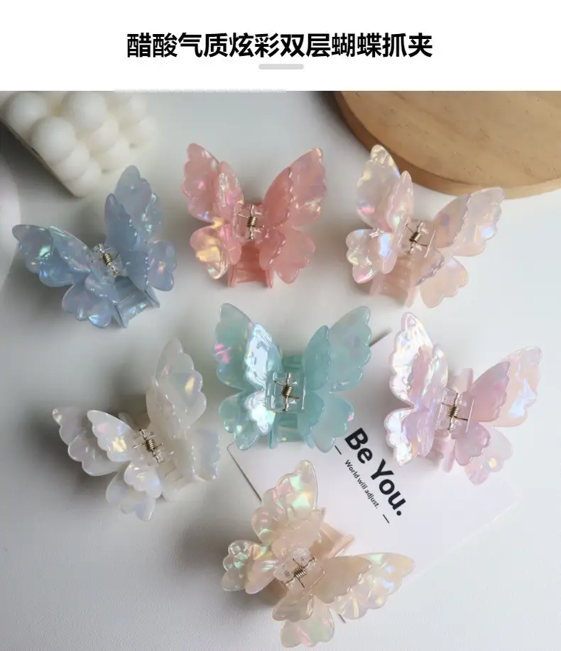 2024 Butterfly Hairpin Clip with Shark Design — feature 1