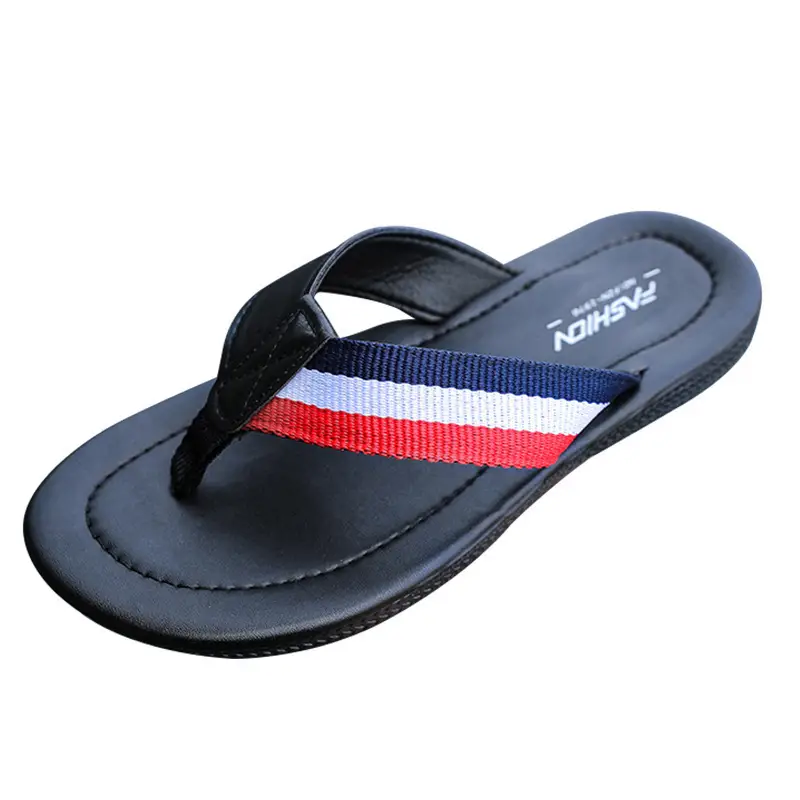 Men's Flip-Flops Lightweight Summer Outdoor Distinctive Sandals 2025 Fashionable New Sandals Outwear Microfiber Leather Slippers Trendy