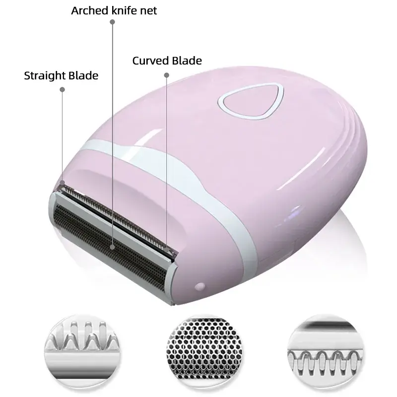 Pink Underarm Shaver with 2 Green Batteries