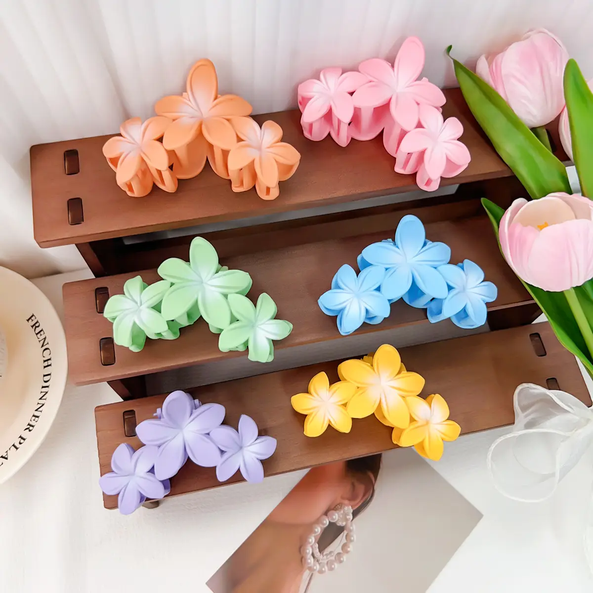 Purple Plastic Hairpin Clips for Girls - Image 8