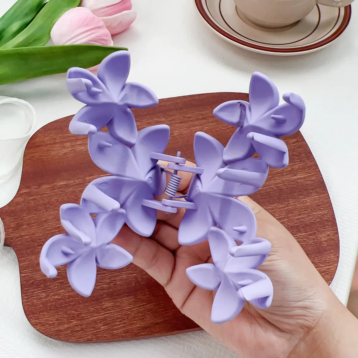 Purple Plastic Hairpin Clips for Girls - Image 9