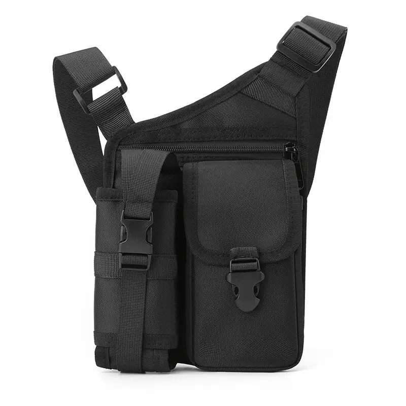 Tactical Shoulder Bag Olive Green Multi Pocket Travel - Image 9
