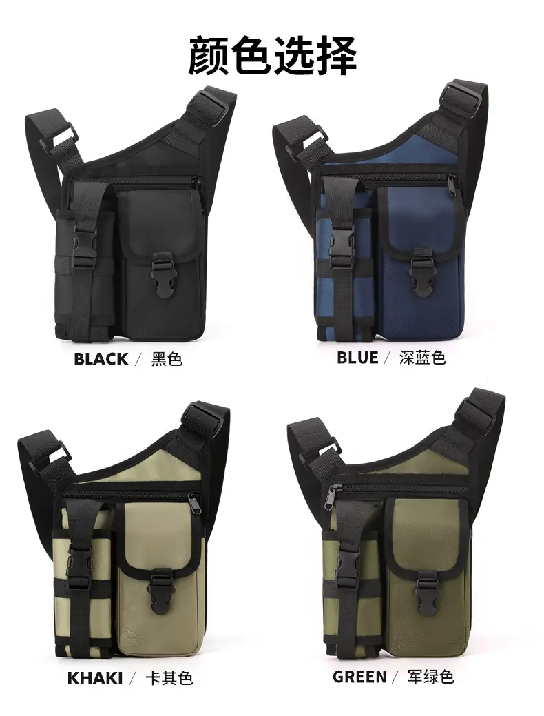 Tactical Shoulder Bag Olive Green Multi Pocket Travel — feature 8