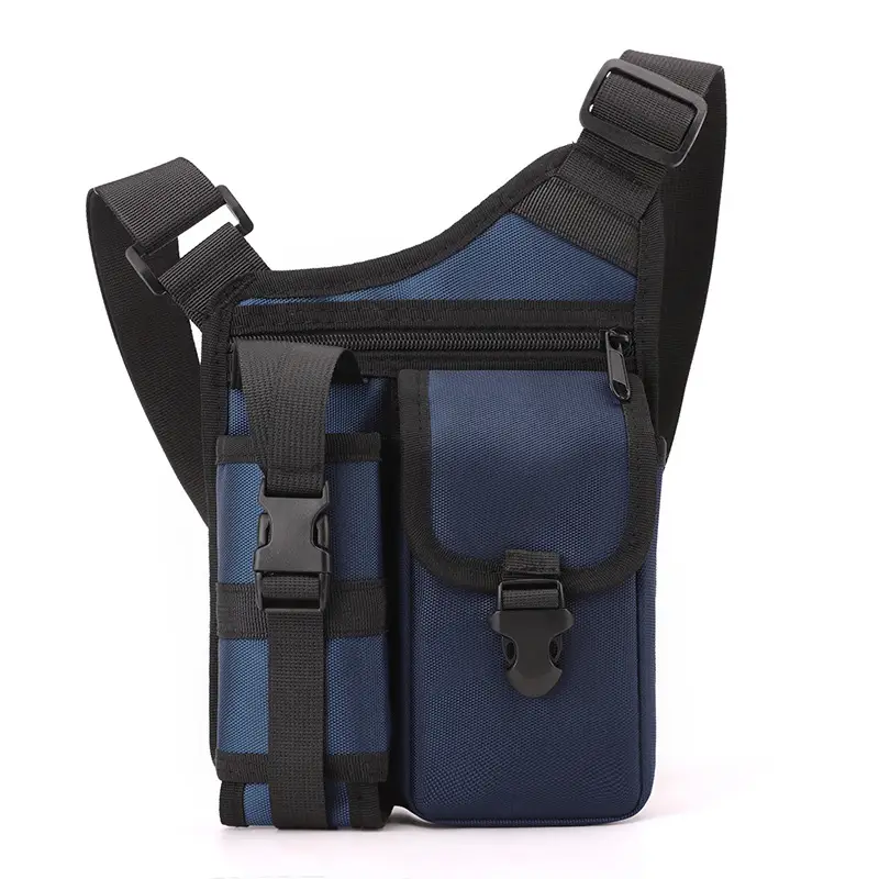 Tactical Shoulder Bag Olive Green Multi Pocket Travel - Image 3