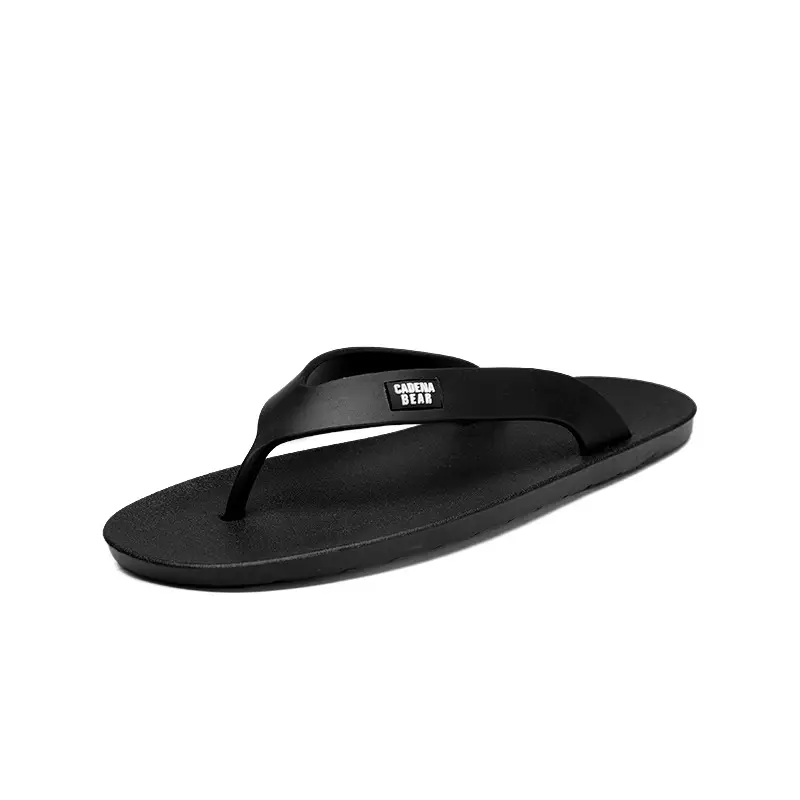Black Casual Flip Flops with EVA Sole