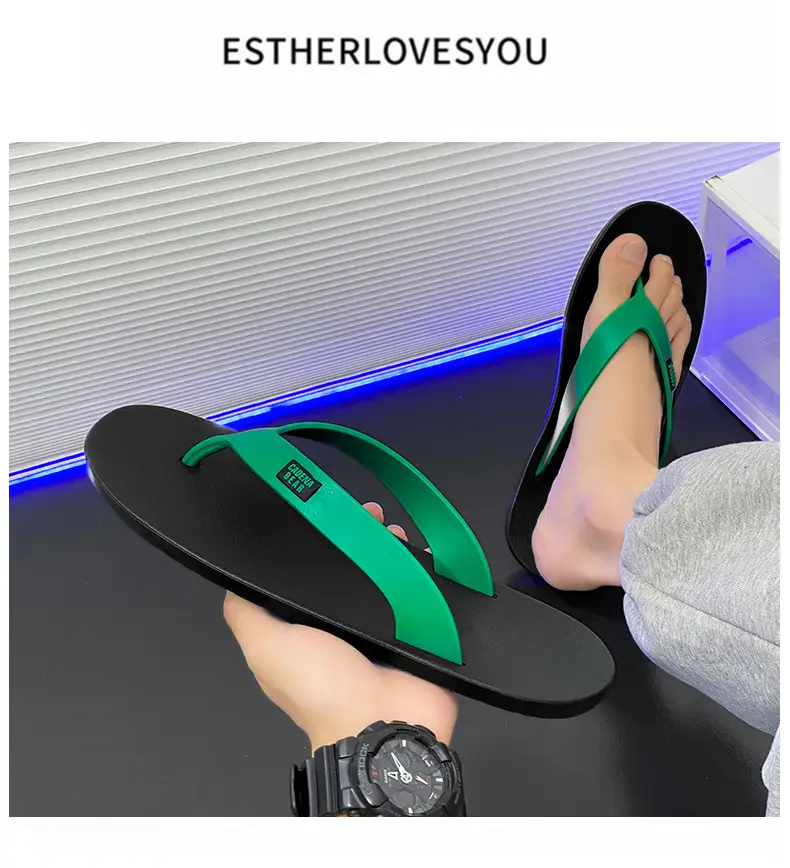 Black Casual Flip Flops with EVA Sole — feature 14