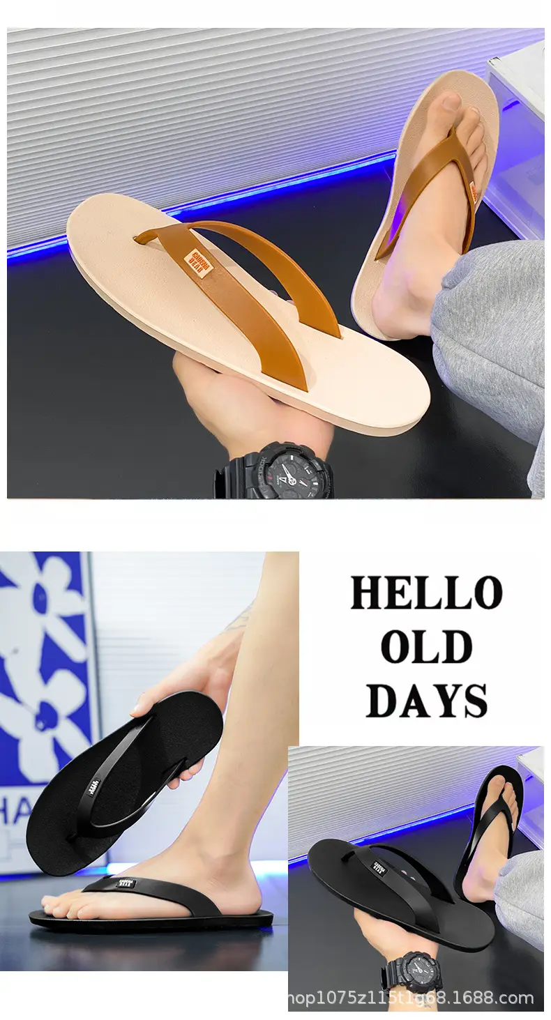 Black Casual Flip Flops with EVA Sole — feature 21