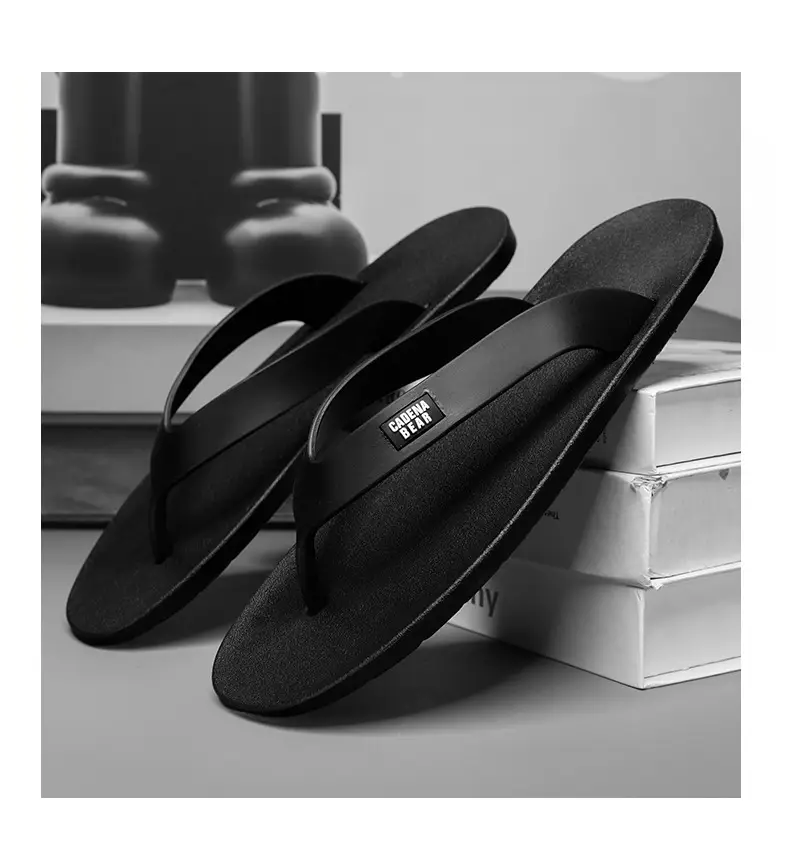 Black Casual Flip Flops with EVA Sole — feature 22