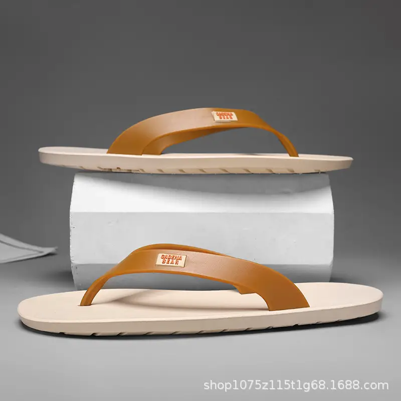 Black Casual Flip Flops with EVA Sole