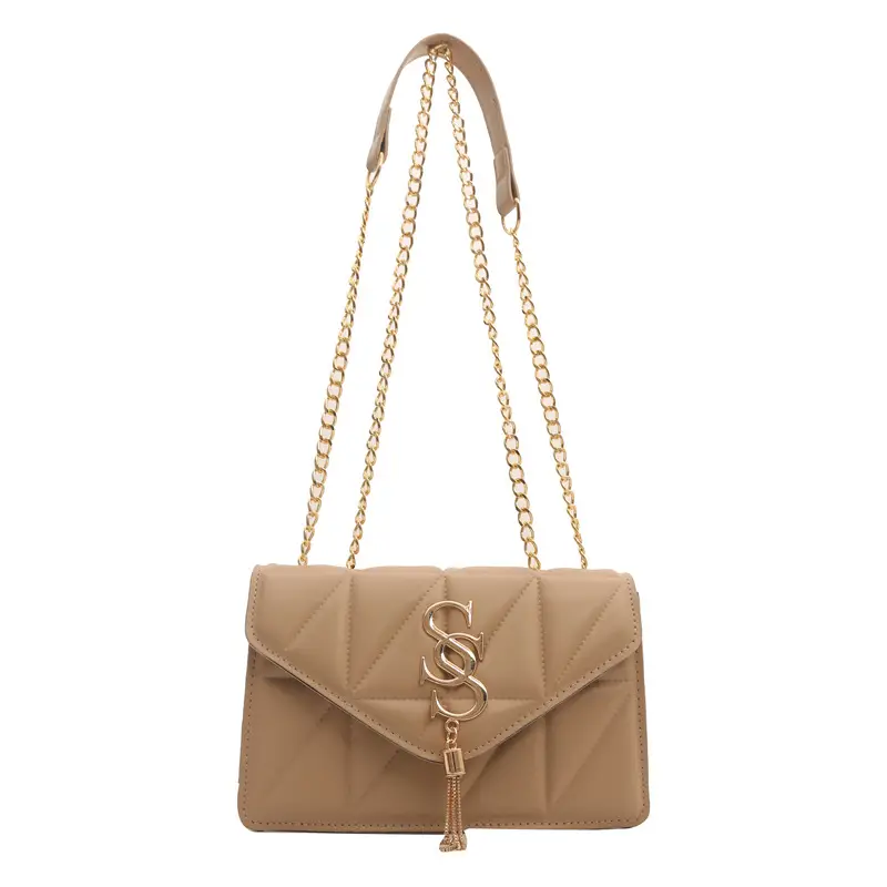 Orange Chain Embroidery Women's Shoulder Bag - Image 6