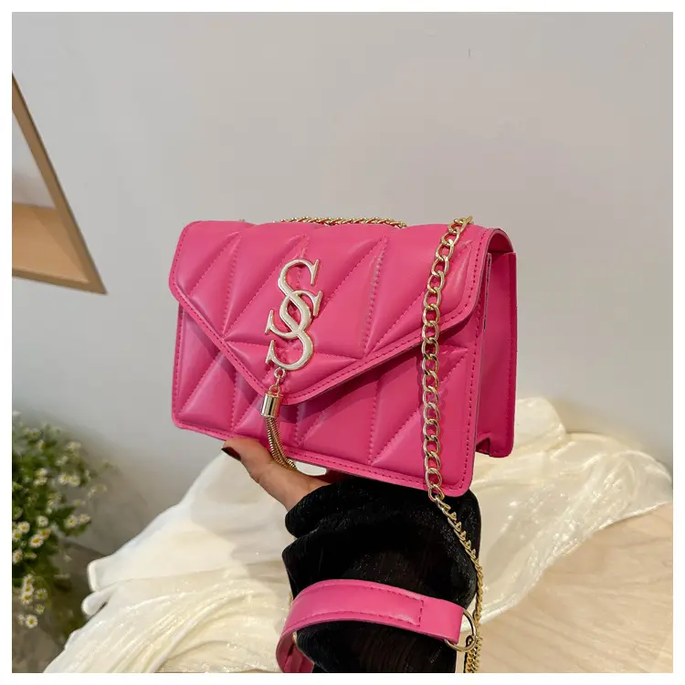 Orange Chain Embroidery Women's Shoulder Bag — feature 22