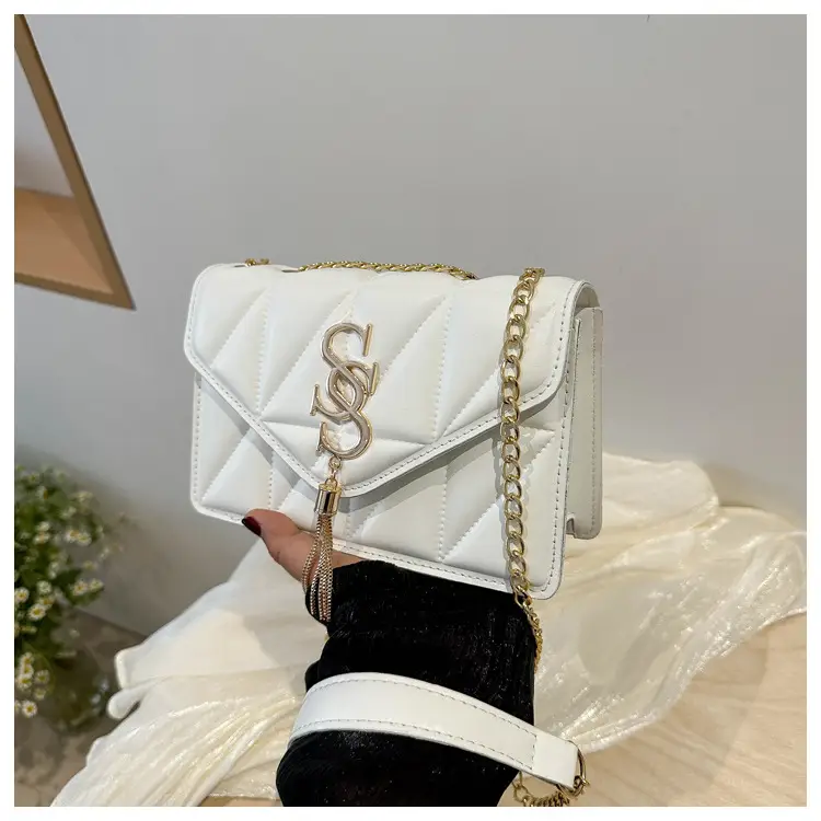 Orange Chain Embroidery Women's Shoulder Bag — feature 23