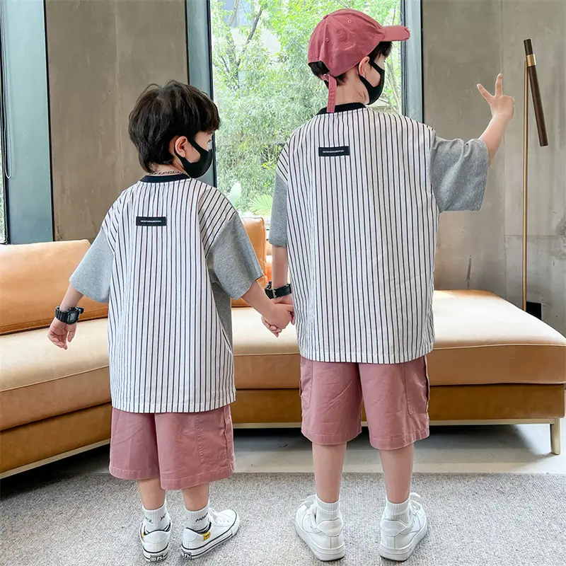 Summer Zhongda Boys T-Shirt Grey Short Sleeve — feature 2