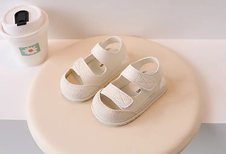 Black Velvet Toe Sandals for Toddler Boys 1-3Y — feature 12