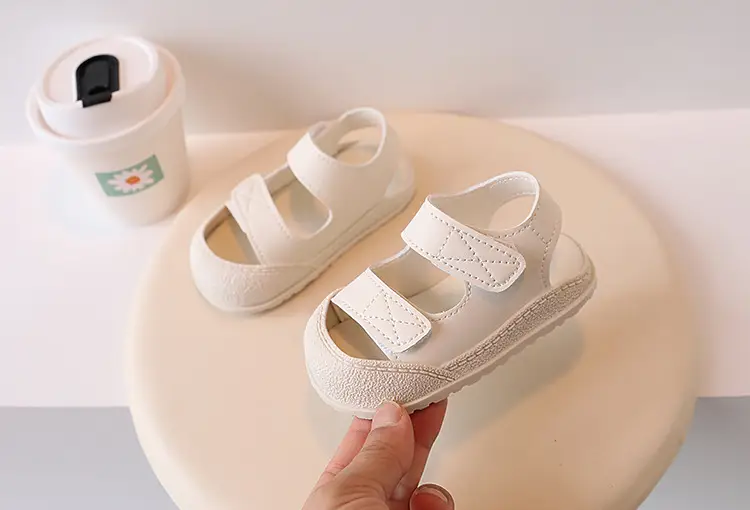 Black Velvet Toe Sandals for Toddler Boys 1-3Y — feature 13
