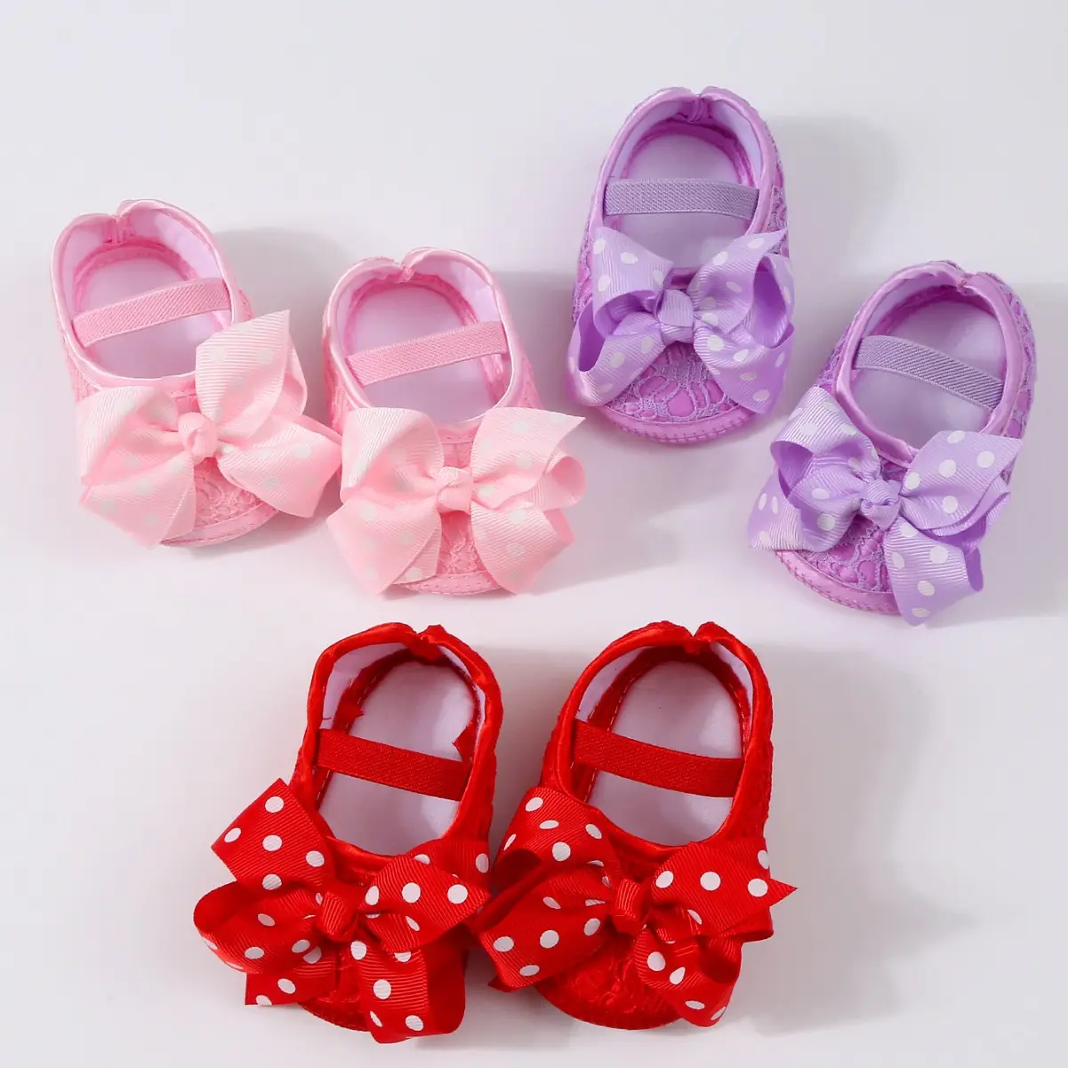 Korean Style 0-1 Baby Shoes with Soft Sole & Bow - Image 7