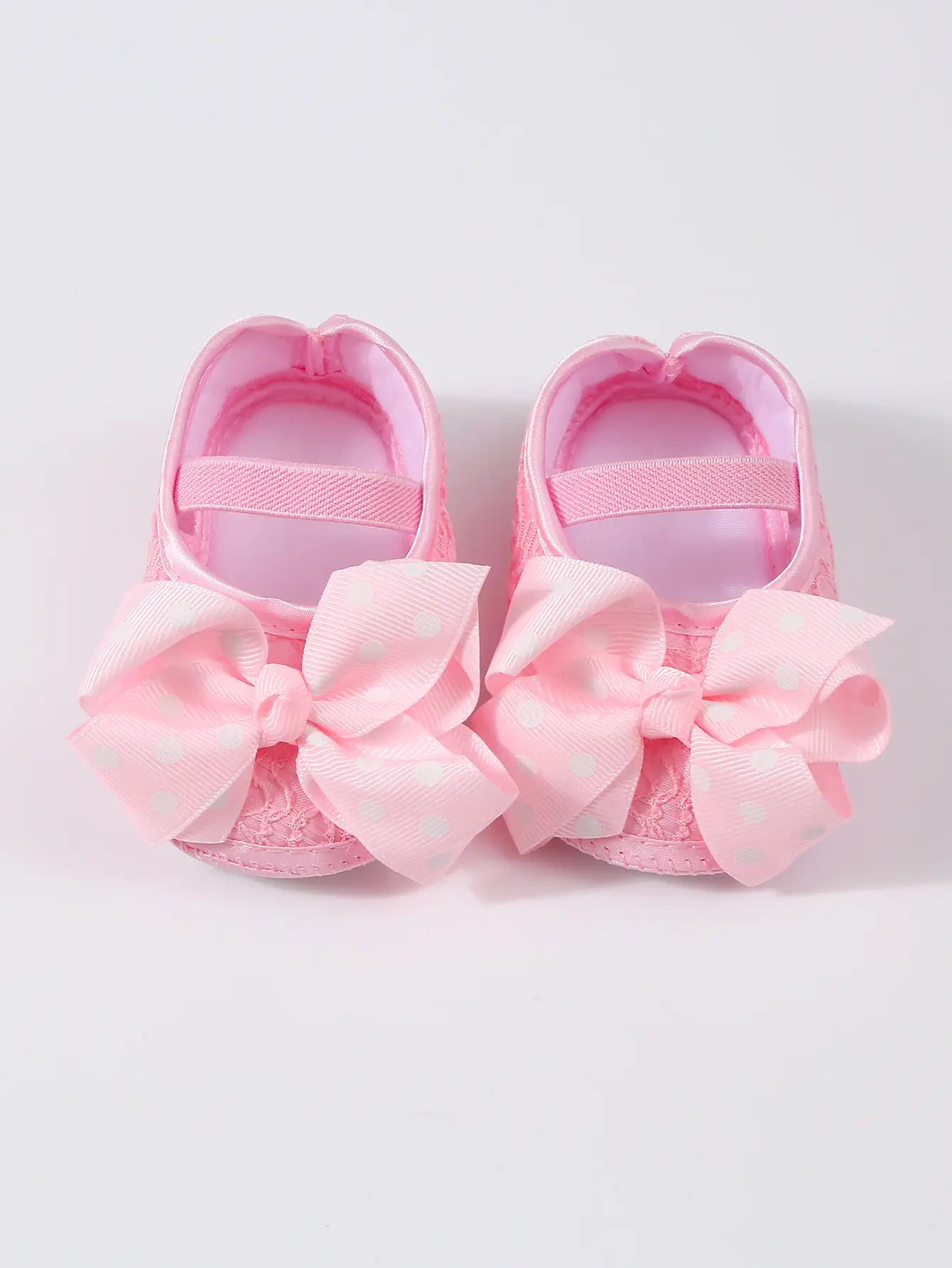 Korean Style 0-1 Baby Shoes with Soft Sole & Bow