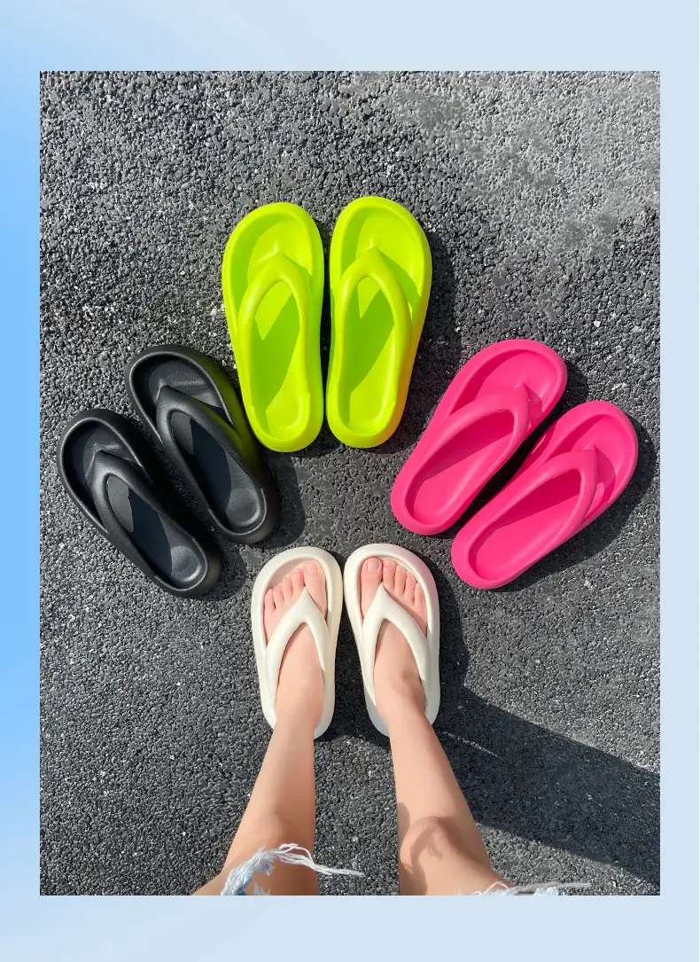 Stomp Flip Flops Women's Summer Outer Wear 2024 New Non-slip Thick Bottom Beach Seaside Flip Flops Women's Sandals — feature 12