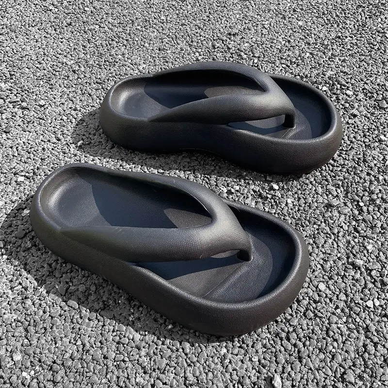 Stomp Flip Flops Women's Summer Outer Wear 2024 New Non-slip Thick Bottom Beach Seaside Flip Flops Women's Sandals - Image 3