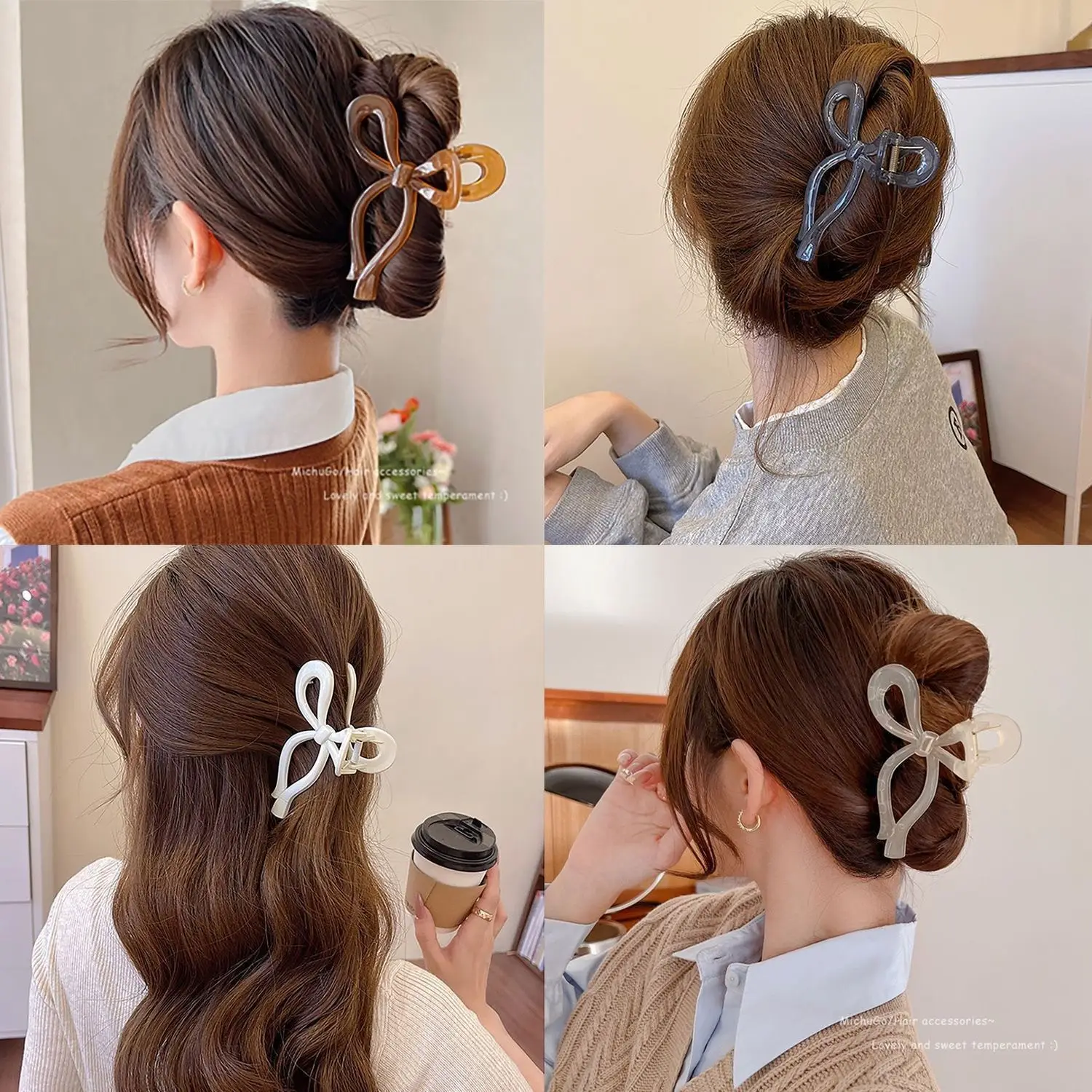 Clear Shark Clip for Hair Grab Large Bow Clip - Image 8