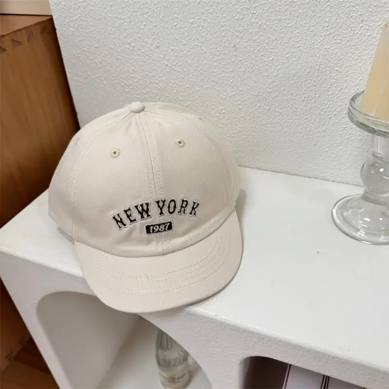 New York Letter Embroidered Soft Cap Set of 3