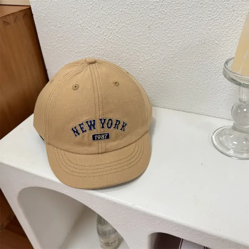 New York Letter Embroidered Soft Cap Set of 3