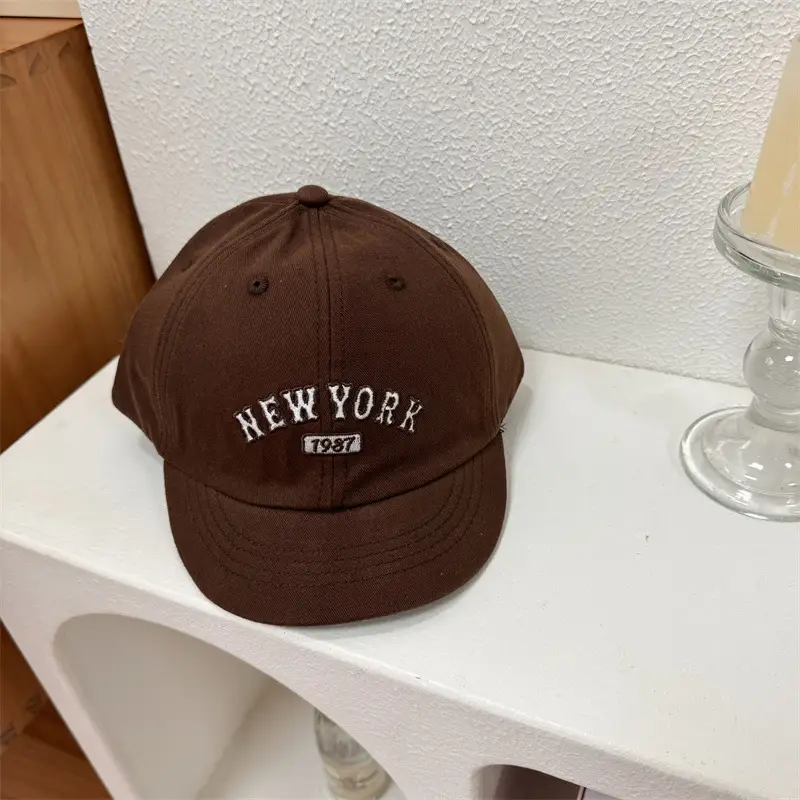 New York Letter Embroidered Soft Cap Set of 3