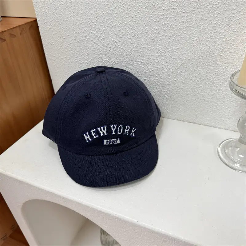 New York Letter Embroidered Soft Cap Set of 3
