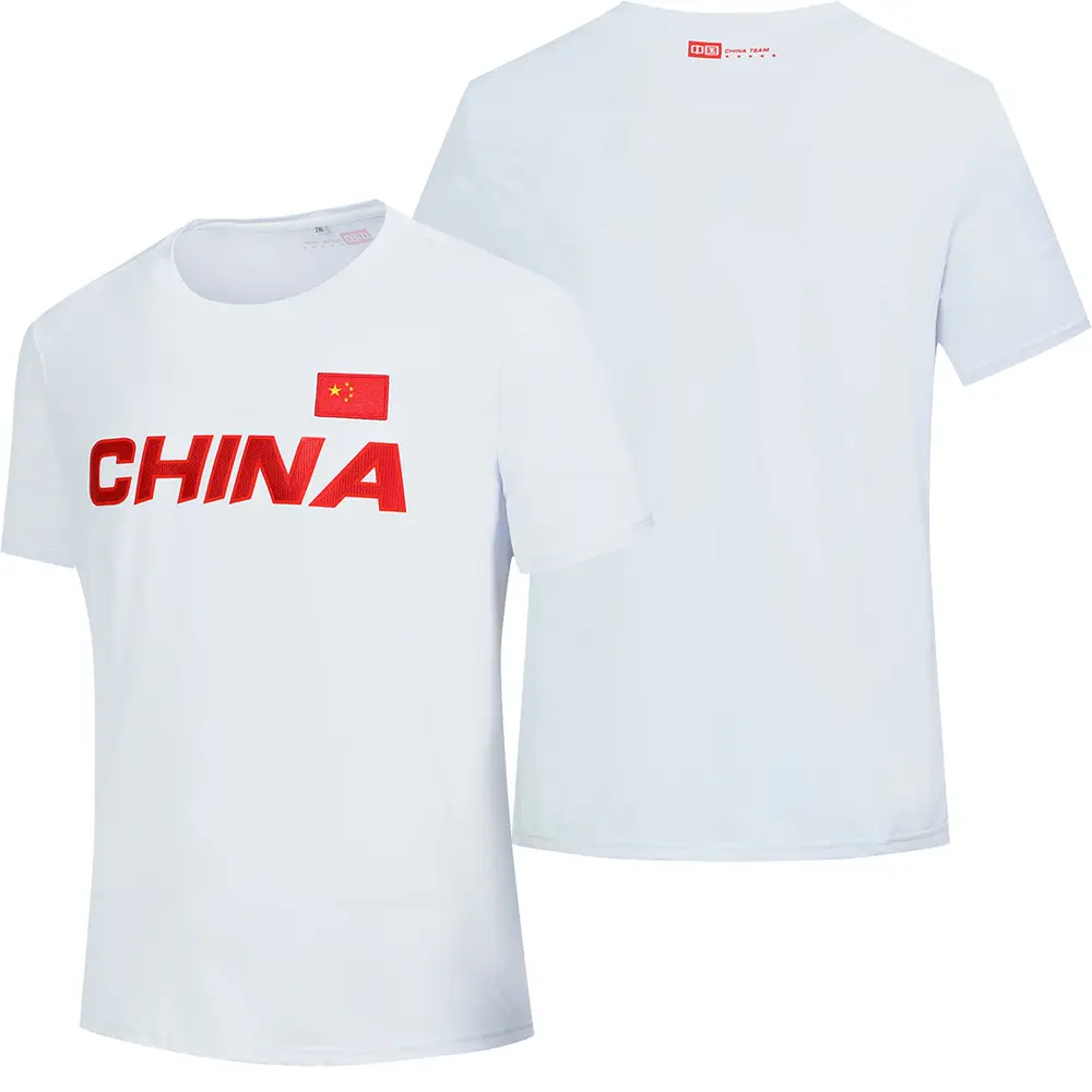 2024 China Team Printed T-Shirt Navy China Logo Sports Outdoor