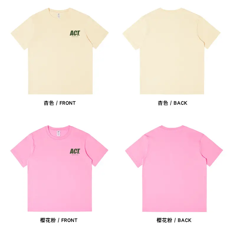 Men Light Blue ACT Printed Cotton T-Shirt 230g — feature 13