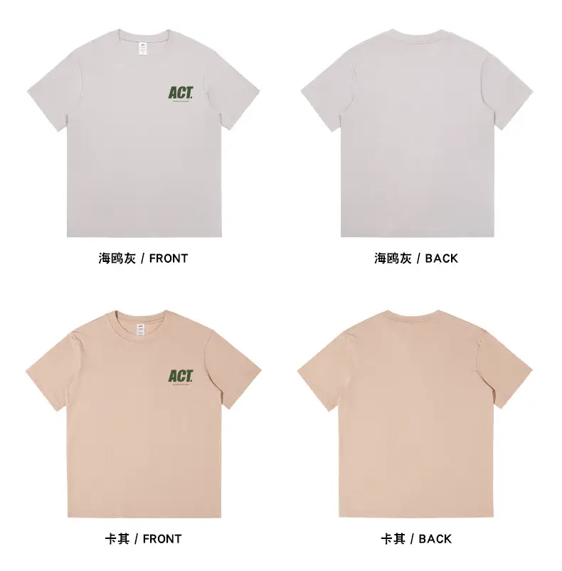 Men Light Blue ACT Printed Cotton T-Shirt 230g — feature 15