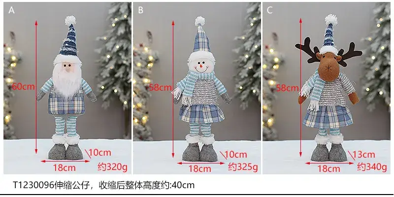 Cross-Border Christmas Doll Santa Snowman Telescopic Decor — feature 7