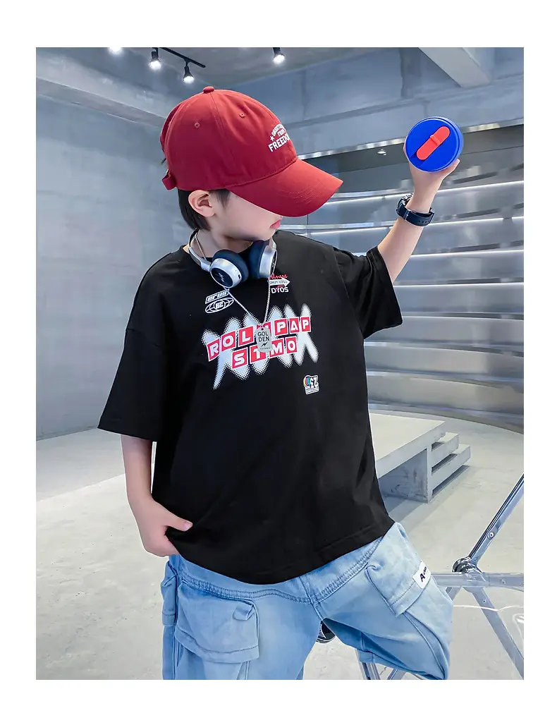 Boys Korean Style Cotton T-Shirt White 2025 — feature 24